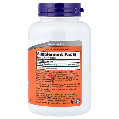 NOW Foods NAC 1000 mg 120 Capsules 