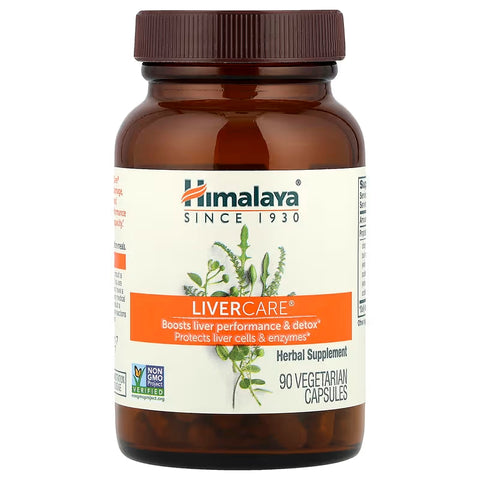 Himalaya LiverCare Detox Enzymes Gut Health 90 Vegetarian Capsules