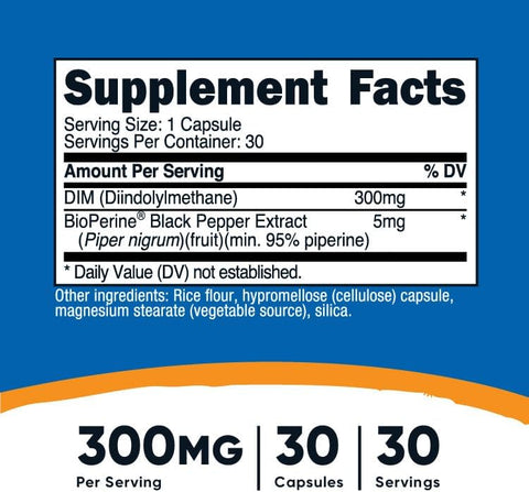 Nutricost DIM Diindolylmethane 300MG 30 Caps