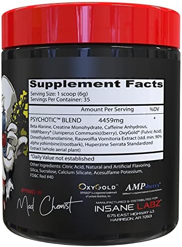 Insane Labz Psychotic Preworkout Cotton Candy – 35 Servis