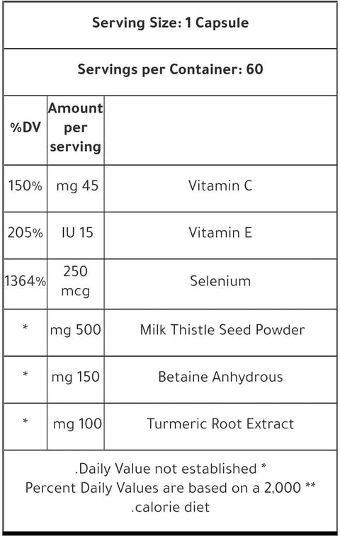 Kevin Levrone Gold Liver Support (Milk Thistle+Turmeric+Selenium) - 60 caps