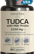 VINATURA TUDCA Milk Thistle 1250mg Bile Salts Liver Support, Gallbladder 90 Caps