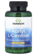 Swanson Acetyl L-Carnitine Brain and Nervous System Health 500 mg 100 Veggie Caps