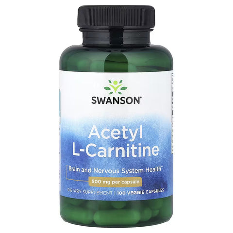 Swanson Acetyl L-Carnitine Brain and Nervous System Health 500 mg 100 Veggie Caps