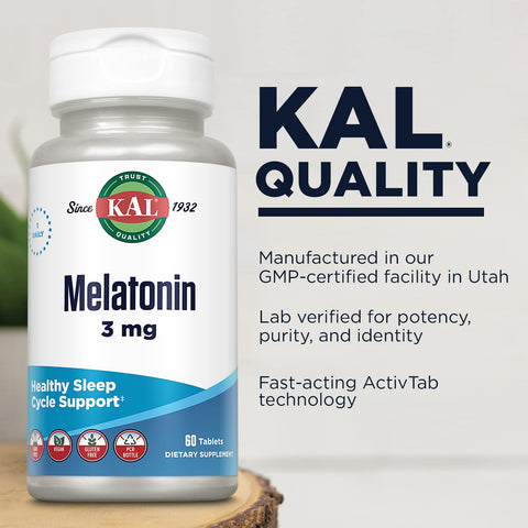 KAL Melatonin 3 mg 60 tablets