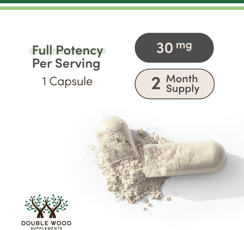 Double Wood Ergothioneine EGT Longevity and Healthy Aging 30mg 60 Caps