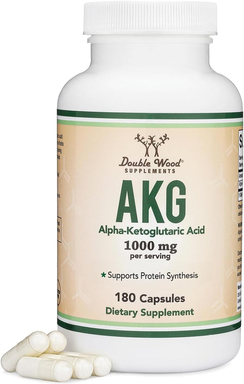 DOUBLE WOOD AKG Alpha Ketoglutaric Acid  180 Caps
