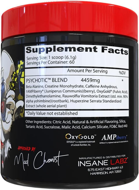 Insane Labz Psychotic Preworkout Watermelon – 60 Servis