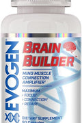 Evogen Brain Builder Neuro Mind Boosts Focus Concentration & Connection Lions Mane Bacopa Monnieri Alpha-GPC 90 Caps