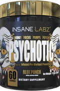 Insane Labz Psychotic Gold High Stimulant PreWorkout Energy Focus, Pump Beta Alanine DMAE Bitartrate NO Booster 60 Servis