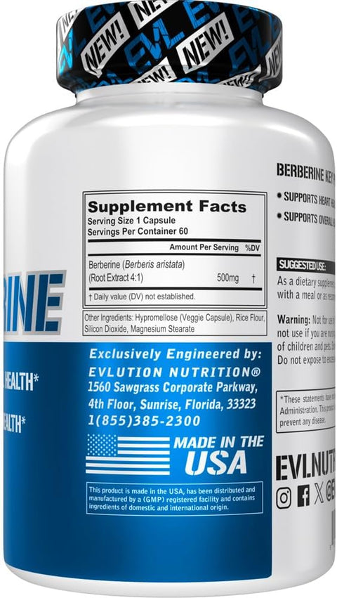 Evlution Nutrition Berberine 500 mg 60 Veggie Caps