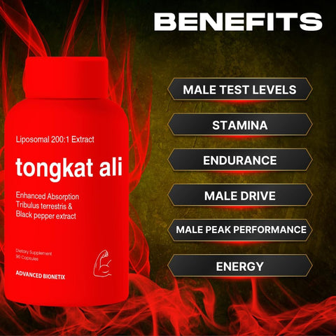 Advanced Bionetix Liposomal Longjack Tongkat Ali Tribulus Extract 90 Capsules