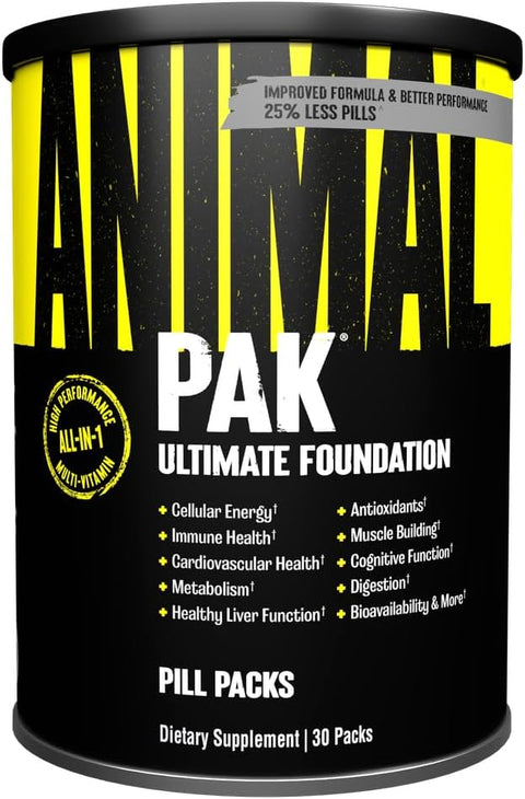 Universal Animal Pak - Convenient Multivitamin for Men & Women Daily All-in-One Vitamin & Supplement Pack