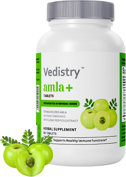 Vedistry Amla+ 1100mg Tablets with Amla & Long Pepper