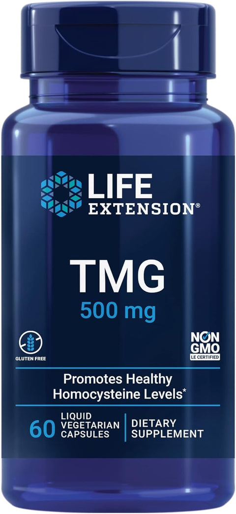 Life Extension TMG trimethylglycine Anti Aging 500 Mg 60 Caps