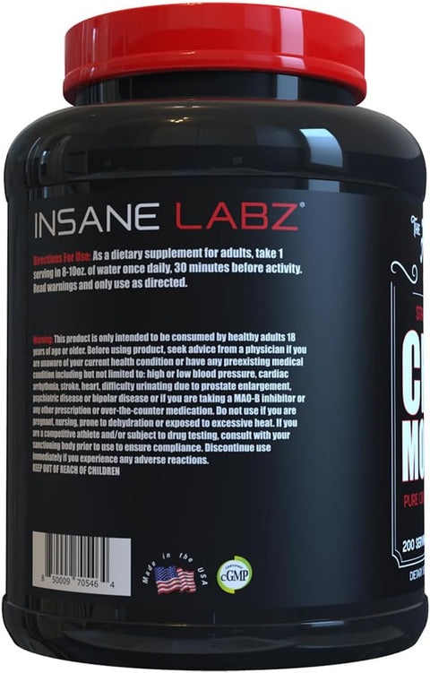 Insane Labz Insane Creatine Monohydrate Post Workout Strength Size Power 1 kg 200 Servings - Kreatin Takviyesi