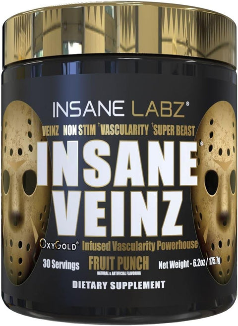 Insane Labz Insane Veinz Gold Nitric Oxide Preworkout Hydromax Nitrosigine Glycerol 30 Servis