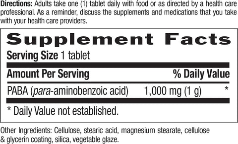 Country Life PABA 1,000 mg 60 Tablet