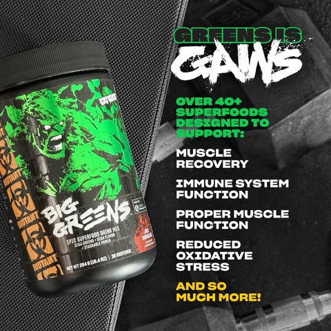 Mutant Big Greens Sea Greens Reds Antioxidants phytonutrients 1000mg spirulina Probiotic 294 gr