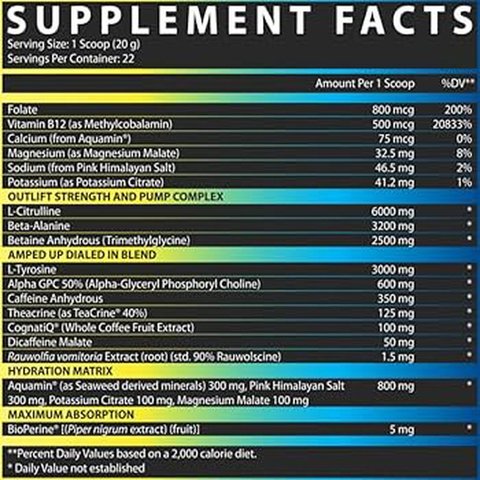 Nutrex Outlift Amped High-Impact PreWorkout