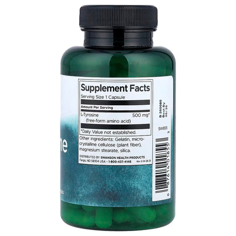Swanson L-Tyrosine Stress Support 500 mg 100 Caps
