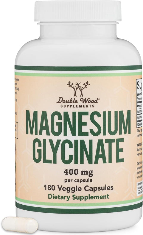 DOUBLE WOOD Magnesium(Magnezyum) Glycinate 180 Caps