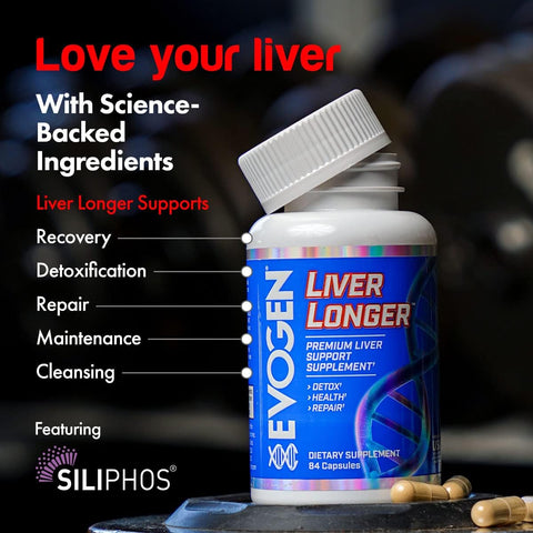Evogen Liver Longer Molybdenum & Nac & Milk Thistle & Tudca Detox Health & Repair 84 Caps
