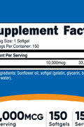 Nutricost Biotin Vitamin B7 Hair Skin 10,000mcg 150 Softgels
