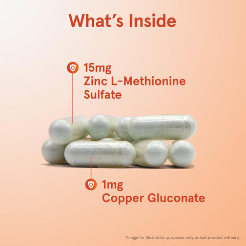 Jarrow Formulas Zinc Balance with Copper - Essential Minerals for Immune 15 mg 100 Veggie Caps