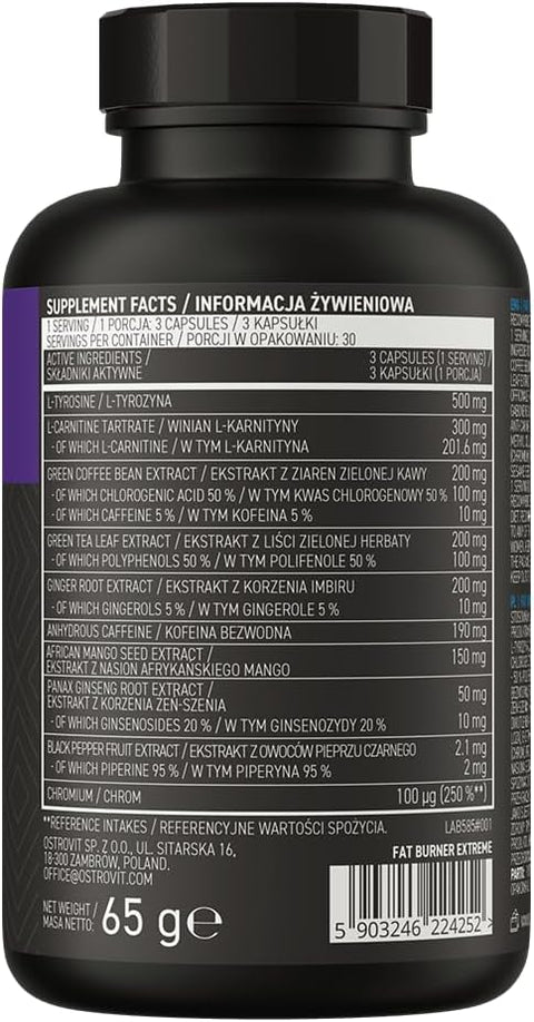OstroVit Fat Burner+L Carnitine eXtreme 90 capsules Supplementhane OstroVit Fat Burner+L Carnitine eXtreme 90 capsules Supplementhane