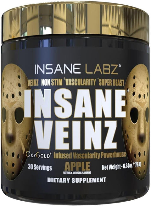 Insane Labz Insane Veinz Gold Nitric Oxide Preworkout Hydromax Nitrosigine Glycerol 30 Servis