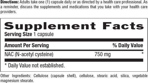 Country Life NAC N-Asetil Sistein 750 mg, 60 Vegan Kapsül