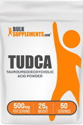 BulkSupplements TUDCA Tauroursodeoxycholic Acid Liver Powder 500mg 25 Gr 50 Servis