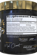 Insane Labz Psychotic Gold High Stimulant PreWorkout Energy Focus, Pump Beta Alanine DMAE Bitartrate NO Booster 60 Servis