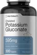 Horbäach Chelated Potassium Gluconate 595 mg 300 Caplets