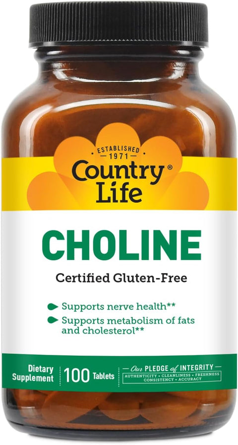 Country Life Choline Nerve Health 266 mg 100 Tablet