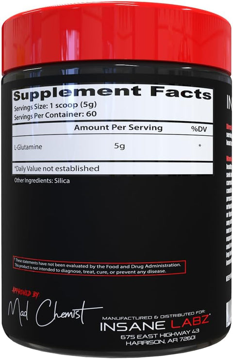 Insane Labz Glutamine Recevory Support 60 Servings