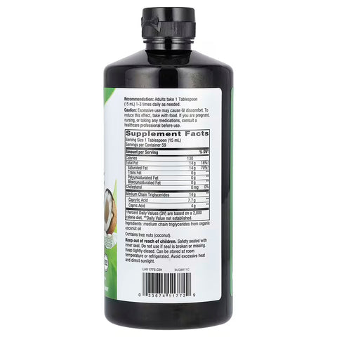 Nature's Way Organic MCT Oil & Caprylic Acid Weight Management 887 ml
