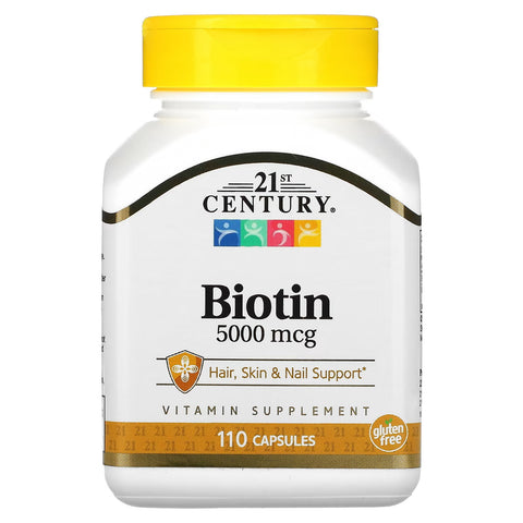 21st Century Biotin Hair + Skin (Gluten free) 5000 110 Caps -