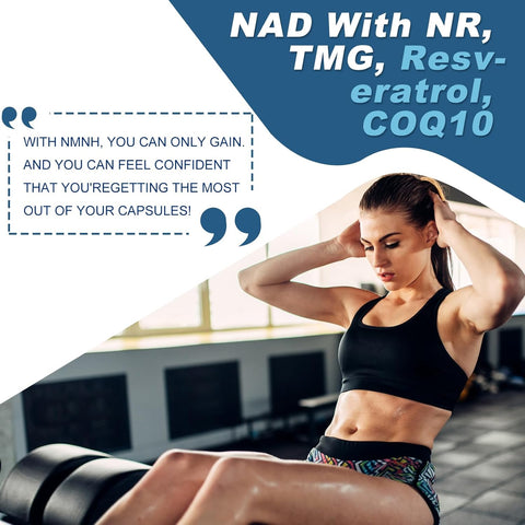 inGreens NMNH Alternative with TMG, Resveratrol, COQ10, NAD Anti Aging, Energy, Boost 500mg 60 Caps
