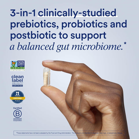 Ritual Synbiotic - Complete 3-in-1 Lactobacillus Probiotic Prebiotic Postbiotic Gut Digestive Health 30 Caps