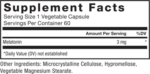 Force Factor Melatonin 3mg, Drug-Free Supplement, Vegan, Non-GMO, 60 Vegetable Caps