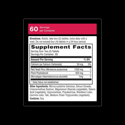 Weider Red Yeast Rice Plus Heart Health - Antioxidant with 850mg of Natural Phytosterols 120 Tablet