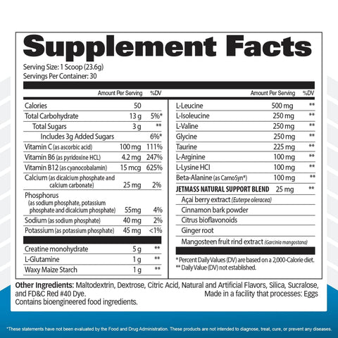 GAT JETMASS Creatine + Glutamine + Arginine + Eaa Amino Complex System 708 Gram - USA ABD MENŞEİ