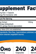 Nutricost Ginkgo Biloba 120 mg 240 Capsules