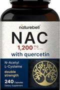 NatureBell NAC N-Acetyl Cysteine Liver Antioxidant 1200mg with Quercetin - 240 Caps