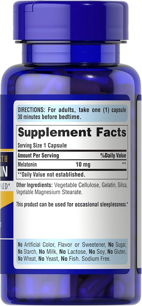 Puritan's Pride Melatonin 10 mg 120 Capsules