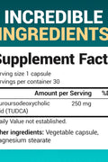 Dr. Berg TUDCA Tauroursodeoxycholic Acid Liver Health Bile Flow Gallbladder Digestive Health 30 Caps