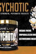 Insane Labz Psychotic Gold High Stimulant PreWorkout Energy Focus, Pump Beta Alanine DMAE Bitartrate NO Booster 60 Servis
