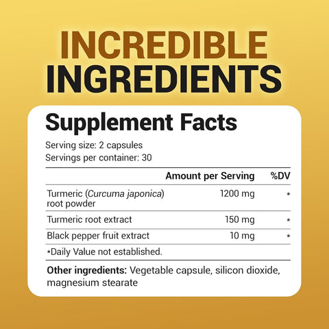 Dr. Berg Turmeric with Curcumin Black Pepper BioPerine 1350 mg 60 Caps